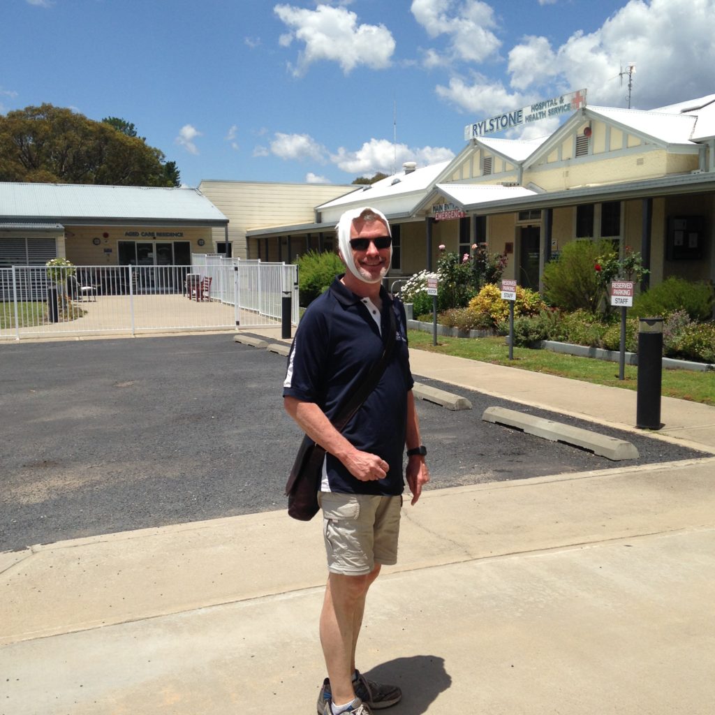 Arriving at Rylstone Hospital